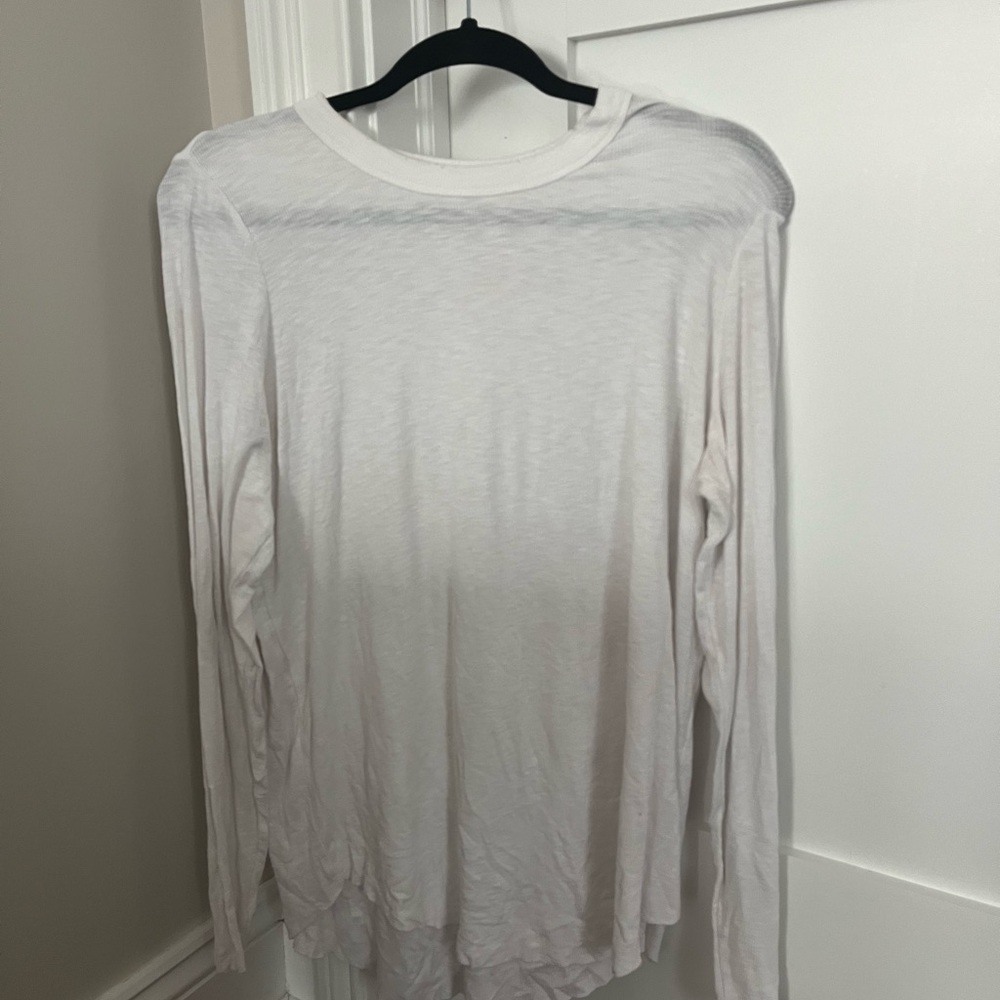 Aerie Real Soft White/See Through Long Sleeve